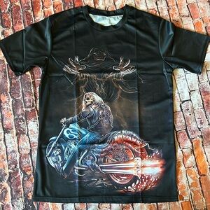 Grim Reaper Motorcycle Shirt Size Medium
